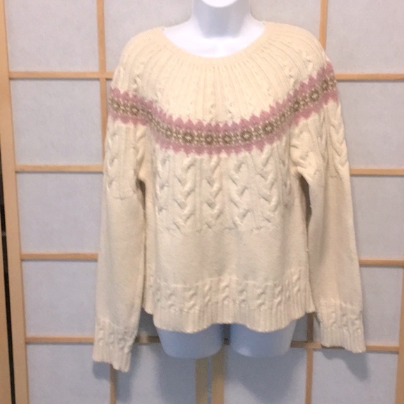Splendid Sweaters - Splendid Olga Sweater Fair Isle Cable-Knit